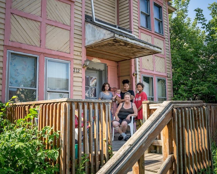 People on a porch